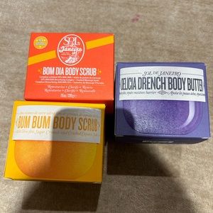 new Sol de Janiero items- Bum Bum Body Scrub, Bom Dia Body Scrub, Delicia